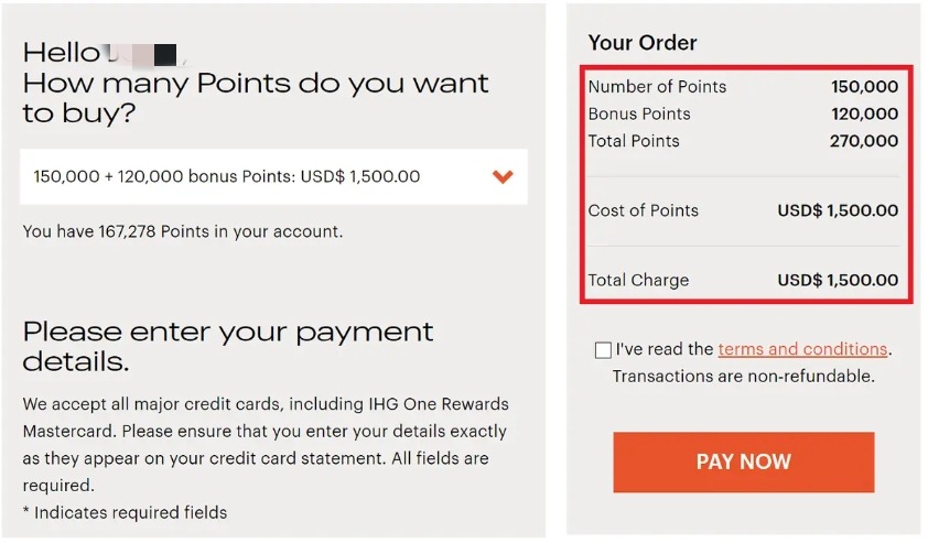 IHG官网购买积分促销活动汇总！最新洲际酒店优悦会（IHG One Rewards）积分官方购买优惠链接