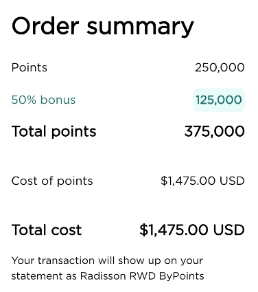 丽笙丽赏会（Radisson Rewards）：购买积分最高赠送50%，截止到2025年1月13日