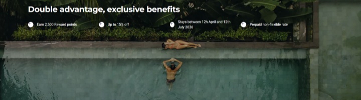 雅高心悦界:白金及以上会员,每次入住享2500奖励积分(2026.4.12-7.12)